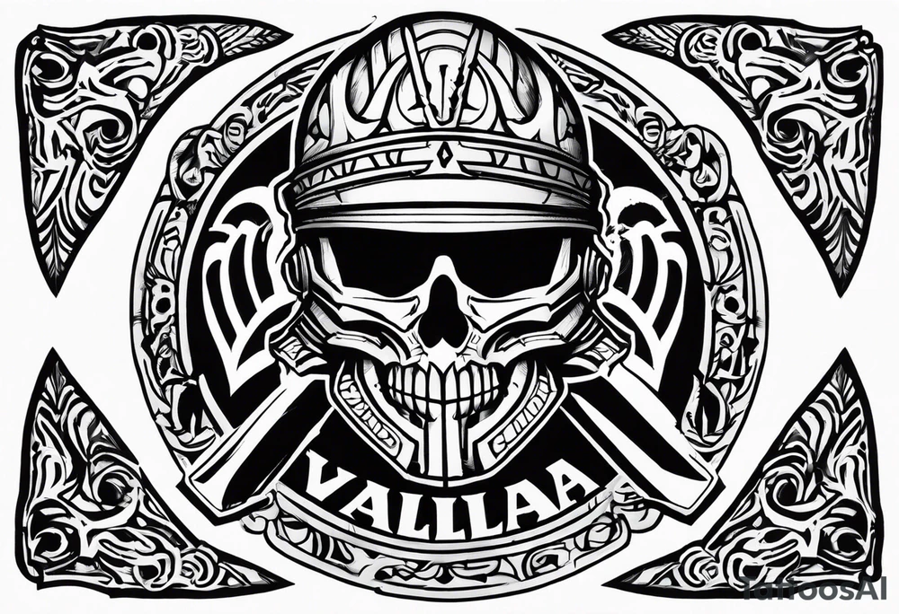 Valhalla  warrior soldier tattoo idea