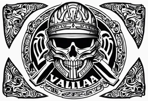 Valhalla  warrior soldier tattoo idea