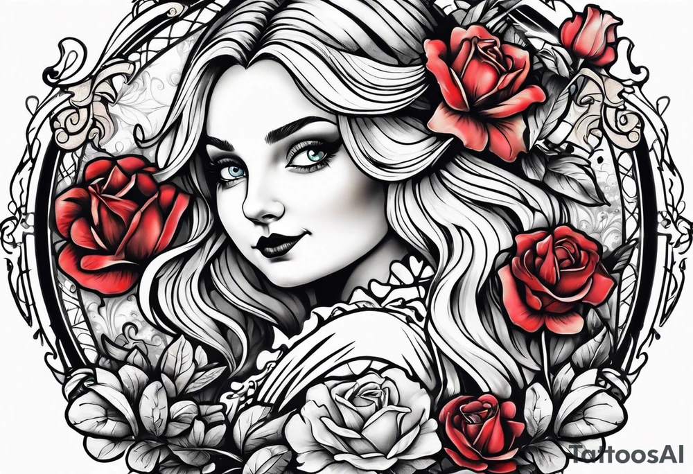 Alice in wonderland tattoo idea