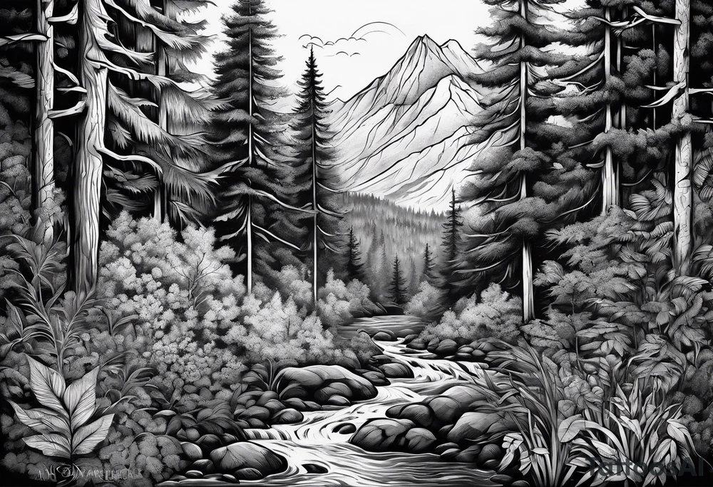 forest tattoo idea