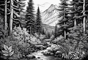 forest tattoo idea