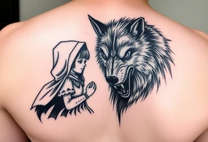 Little red riding hood and the big bad wolf tattoo idea