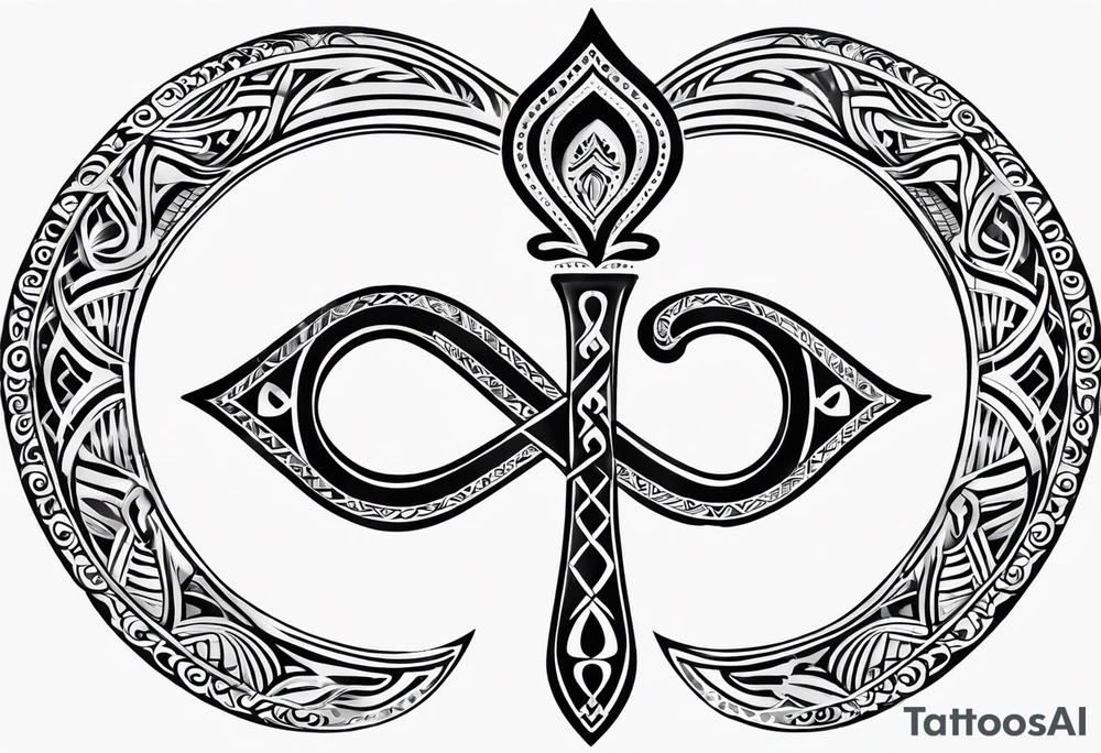 ankh, maori tattoo idea