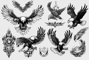 bald eagle tattoo idea