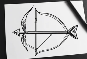 arrow and bow tattoo idea