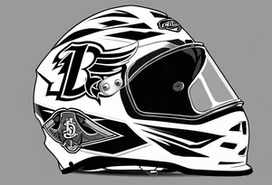 Hockey helmet with number 15 on it tattoo idea