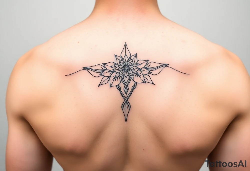 Simple minimalist feminine tattoo small line art tattoo idea