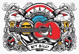 Rock a billy tattoo idea