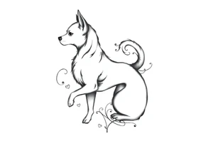 Dog rescue symbol tattoo idea