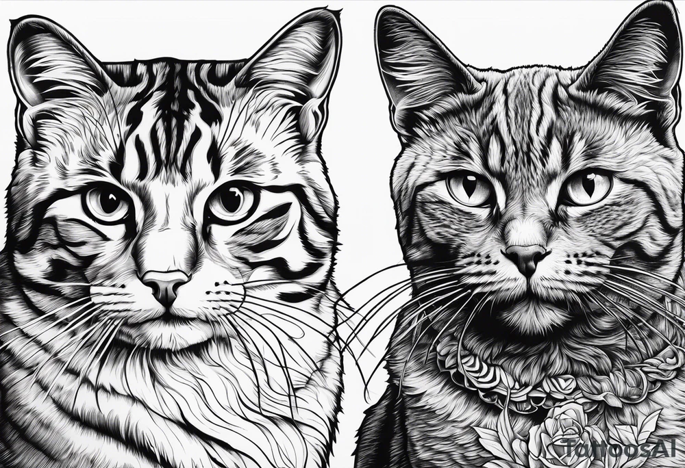 Manchester United, two cats, God, edm tattoo idea