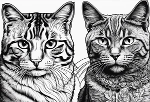 Manchester United, two cats, God, edm tattoo idea
