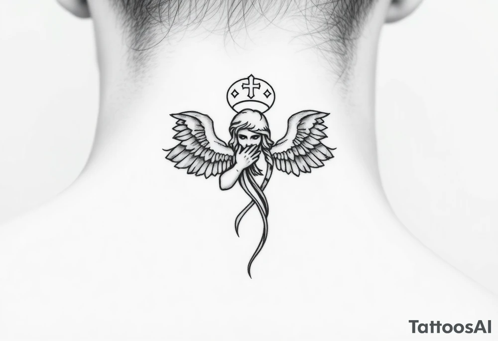Russian orthodox angel tattoo idea