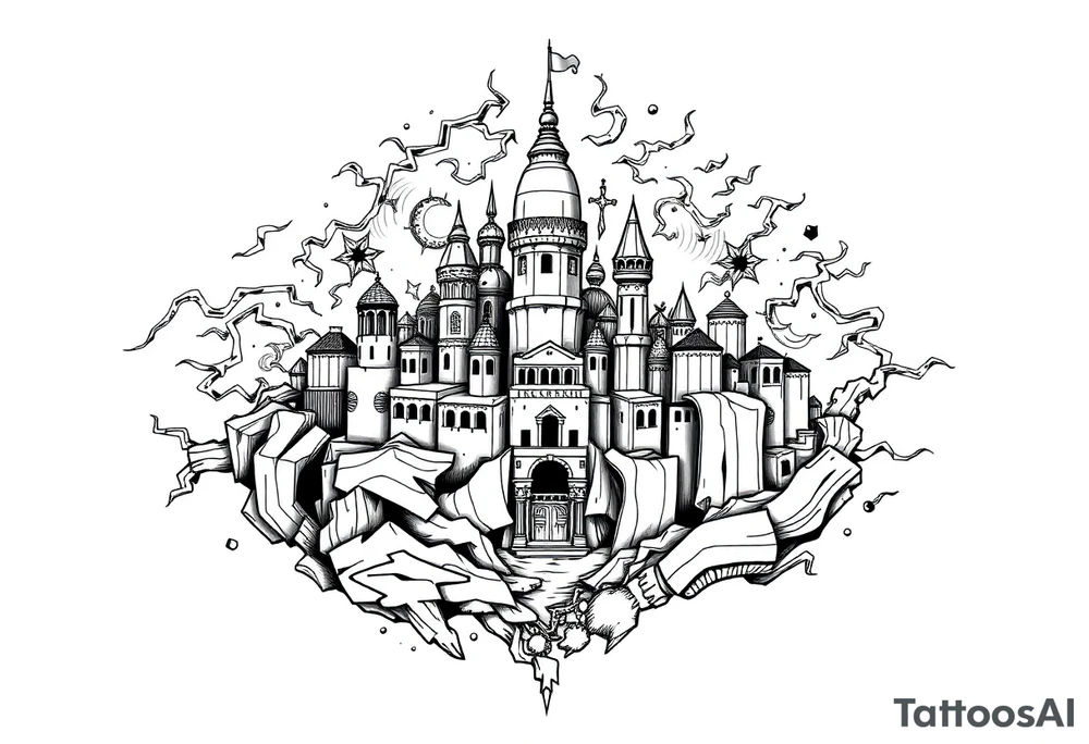 city of 
Atlantis tattoo idea
