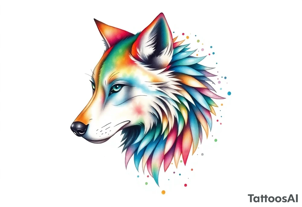 Nordic wolf tattoo idea