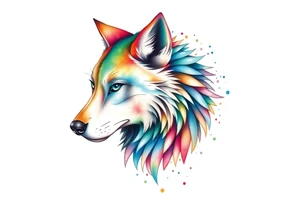 Nordic wolf tattoo idea