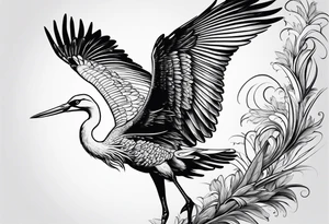 Stork tattoo idea