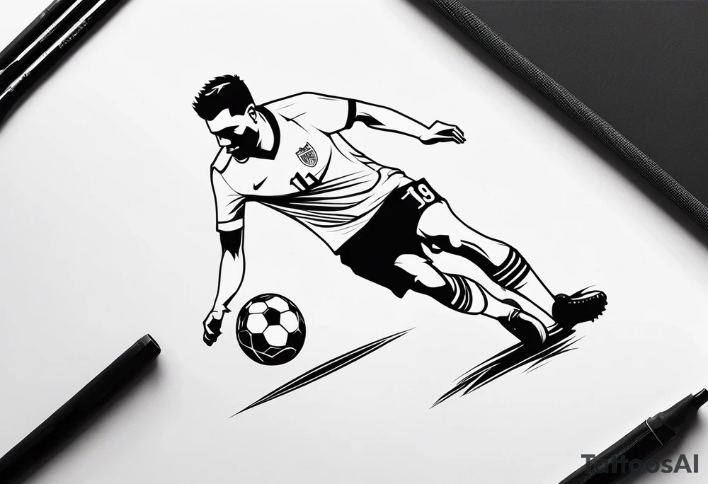 FOOTBALL PLAYING tattoo idea