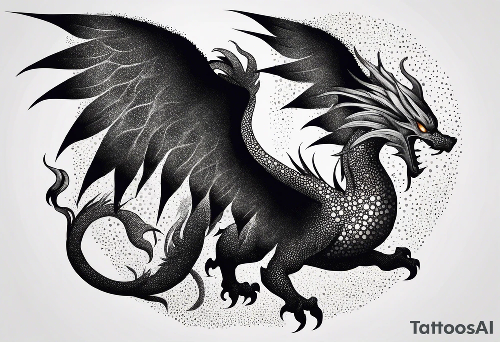 phoenix fighting a 
 dragon tattoo idea