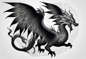 phoenix fighting a 
 dragon tattoo idea