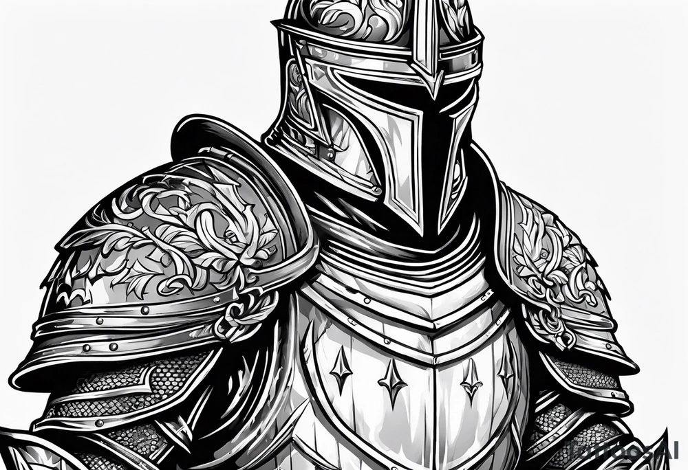 knight with heavy armor tattoo idea
