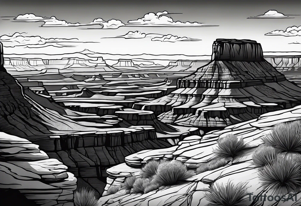 Forearm, canyonlands national park, sunset tattoo idea