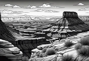 Forearm, canyonlands national park, sunset tattoo idea
