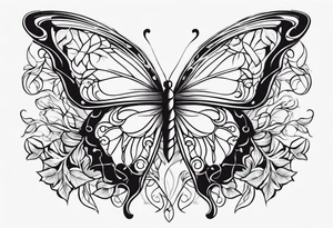 Name 
Mascarenas with vines of leaves and butterfly tattoo idea
