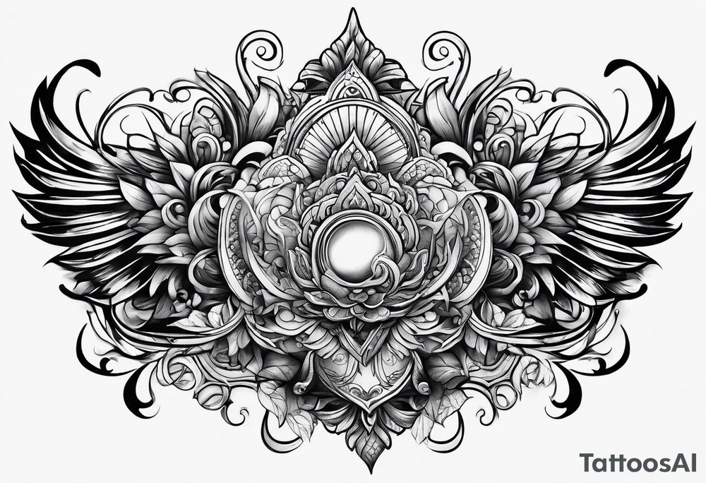 stomach tattoo idea