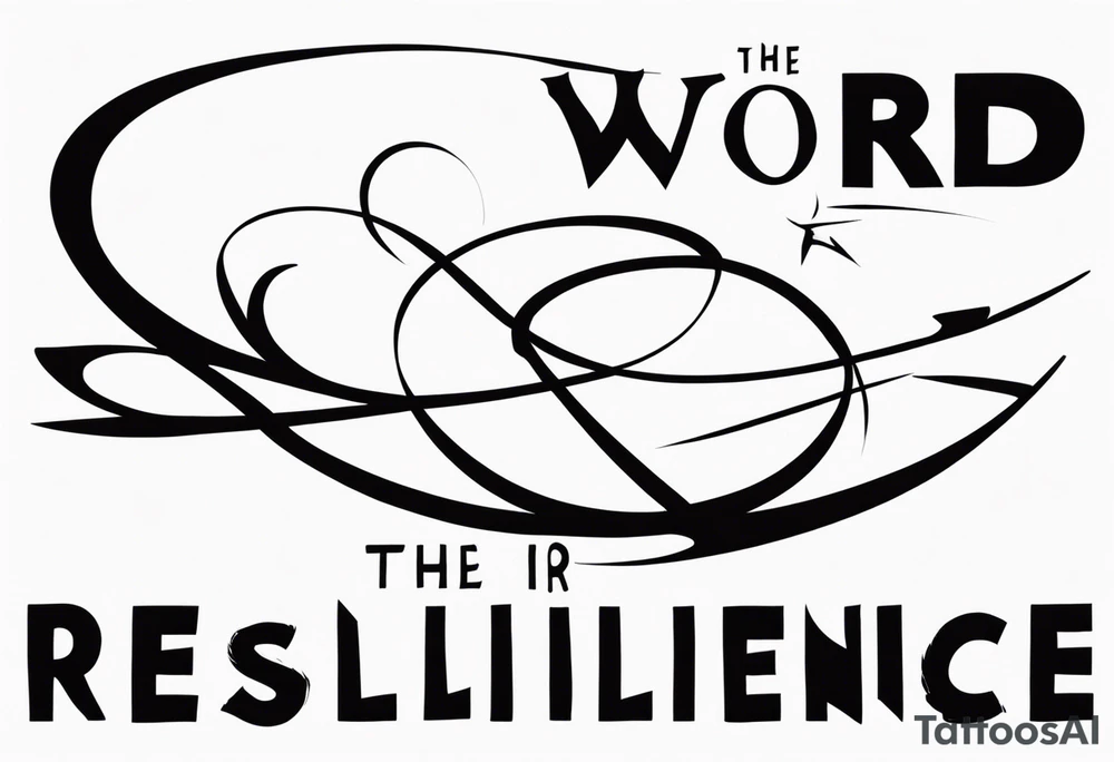 Use the word resilience and the infinite sign to represent 2 boys and 1 mom tattoo idea