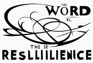 Use the word resilience and the infinite sign to represent 2 boys and 1 mom tattoo idea