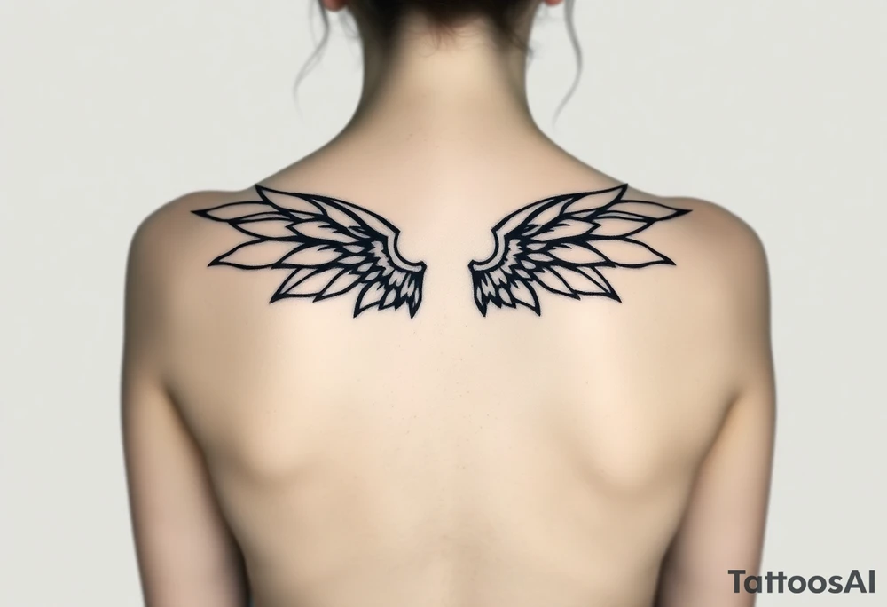 gothic wings small tattoo idea