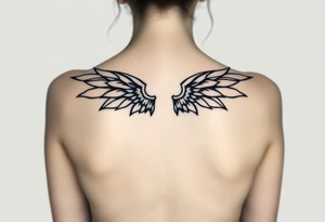 gothic wings small tattoo idea