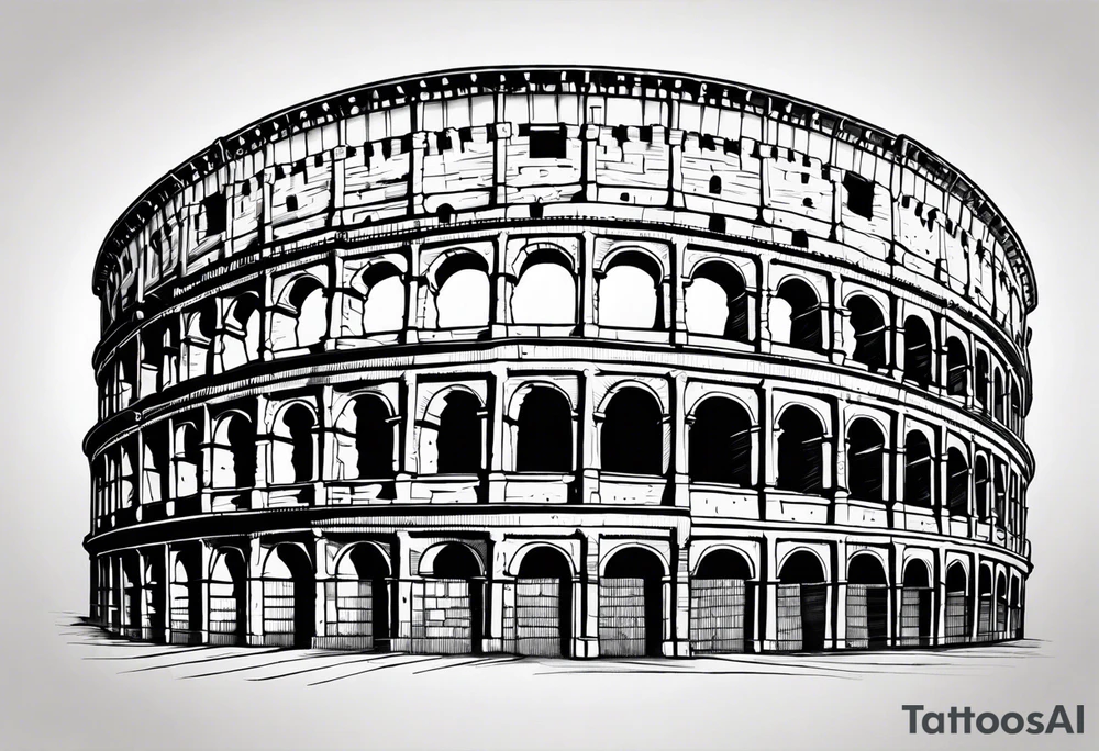 Roman colosseum tattoo idea