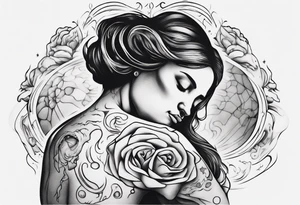 Mother hugging her son tattoo idea