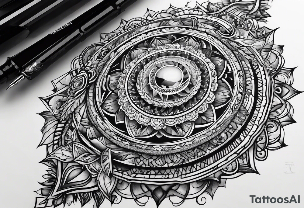 pen in the galaxy tattoo idea