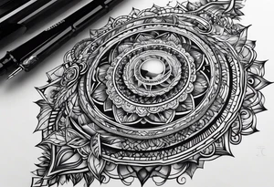 pen in the galaxy tattoo idea