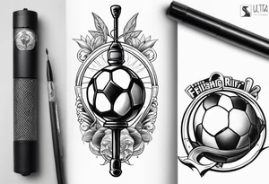 Fishing rod and fifa soccer referee tattoo idea