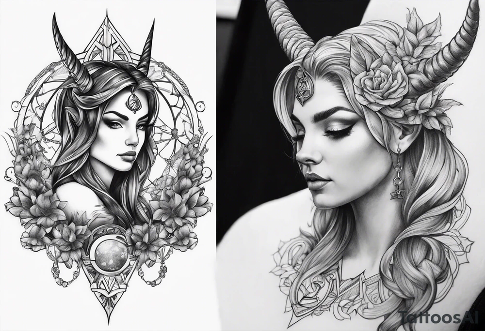 Gemini sign Capricorn sign tattoo tattoo idea