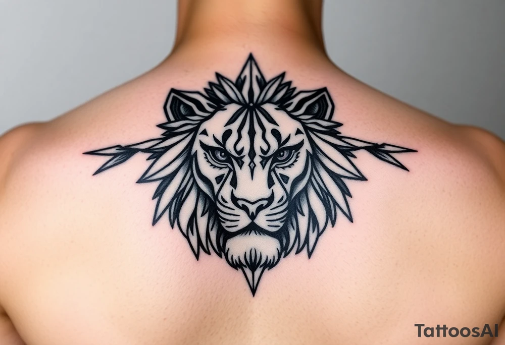 Lions Head, infinite eyes tattoo idea