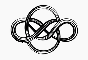 Infinity symbol for man back of wrist intertwined with heart tattoo idea