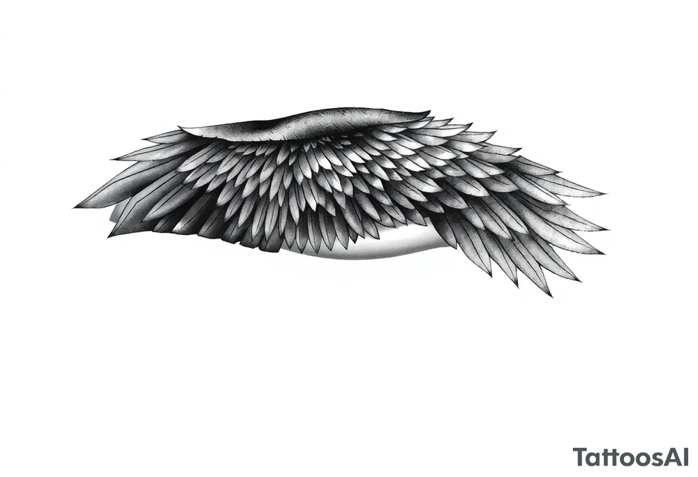 Full Shoulder to elbow wing tattoo idea