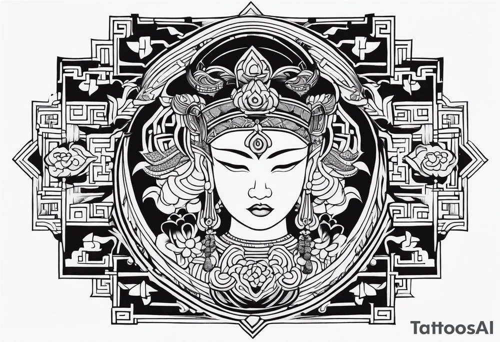 asian inspired simple tattoo idea