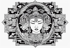 asian inspired simple tattoo idea