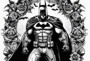 Batman collage for arm sleeve tattoo idea