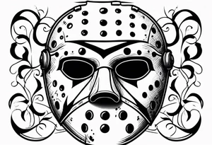 Friday the 13 Jason mask tattoo idea