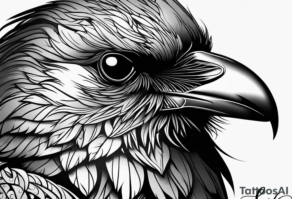 raven tattoo idea