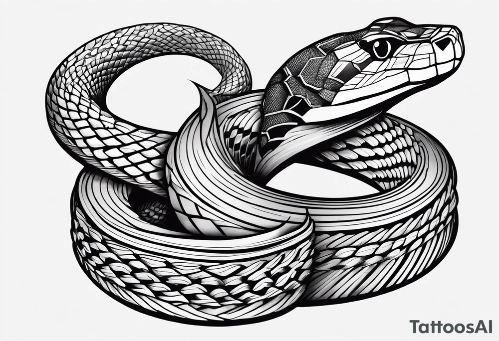 Mc Escher snake tattoo idea