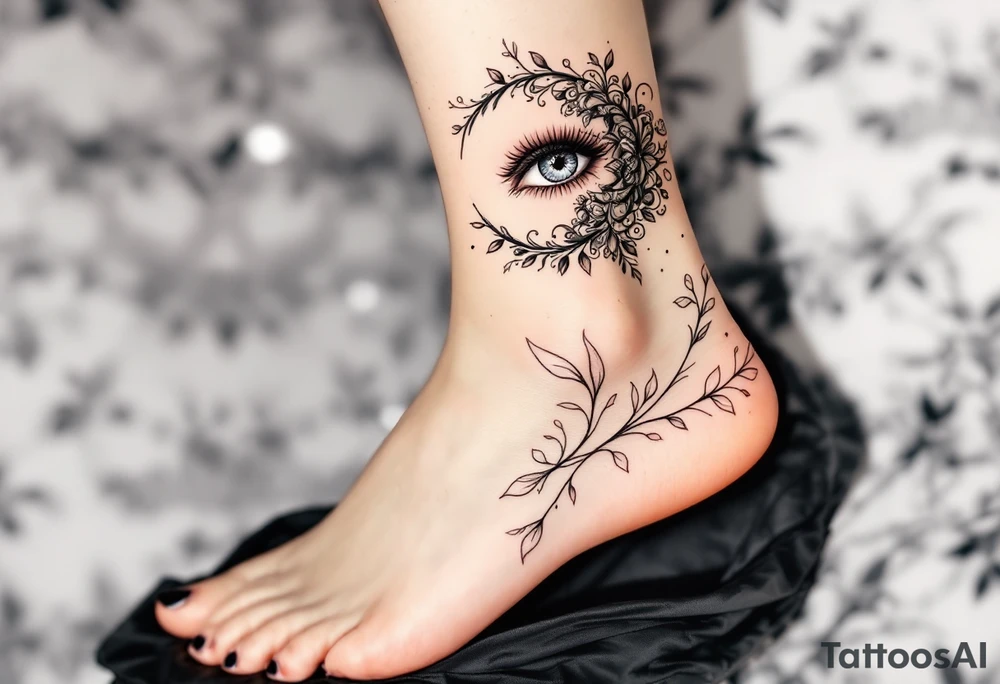 Goth mirror frame tattoo idea