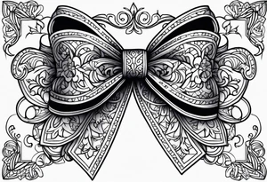 Lacy bow tattoo idea