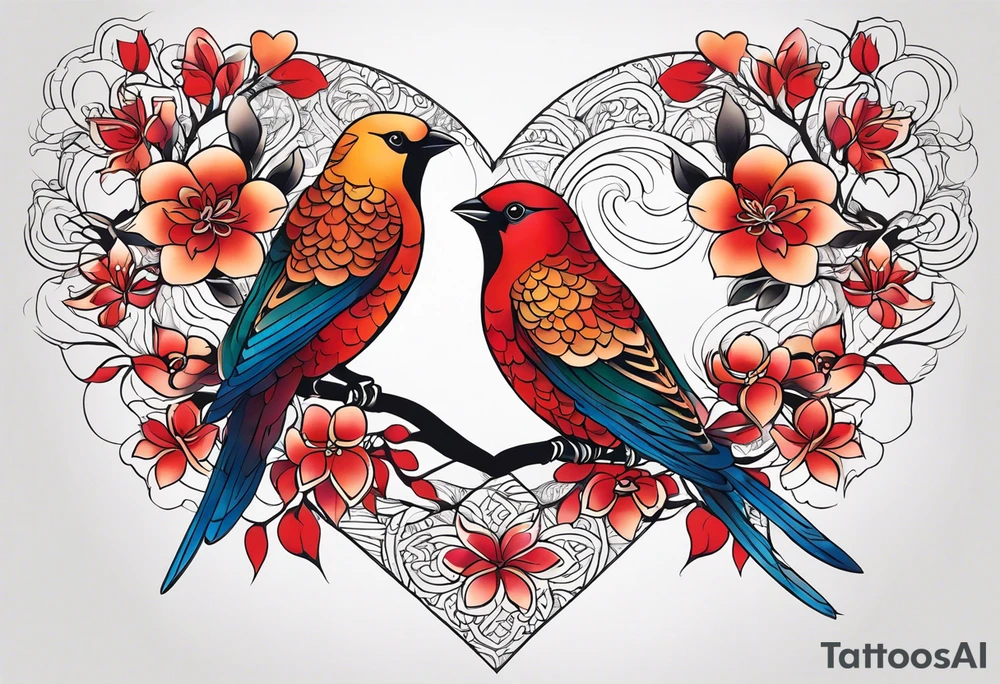 Love birds tattoo idea